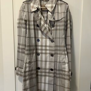 Burberry Brit Women's Gray Check Trench Coat